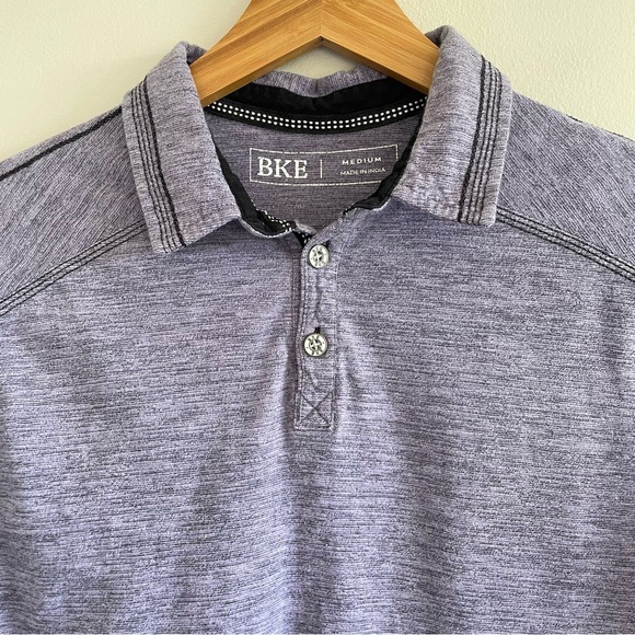 BKE Men's Polo Shirt Purple Size Medium - Picture 5 of 10